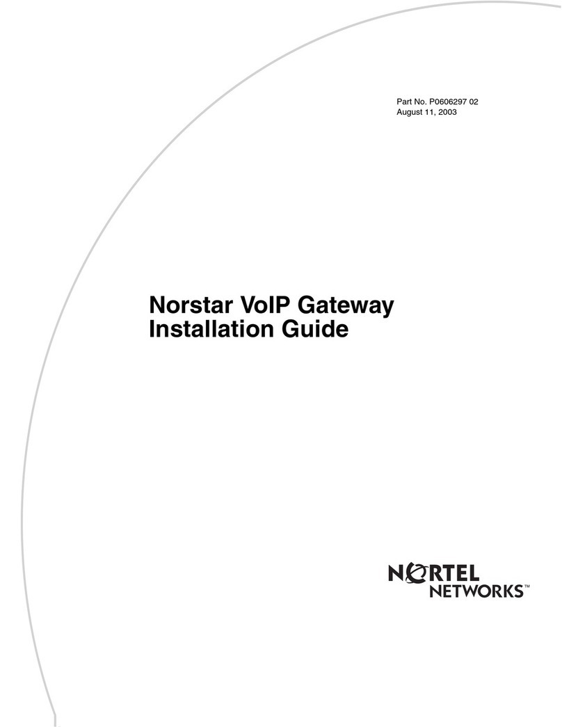 Nortel VoIP Gateway User manual