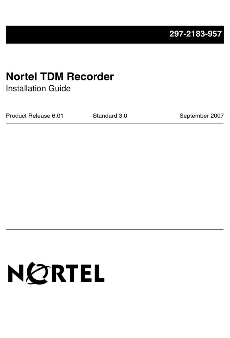 Nortel TDM Recorder installation guide