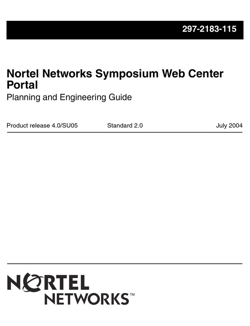 Nortel Web Center Portal User manual Nortel Web Center Portal User manual