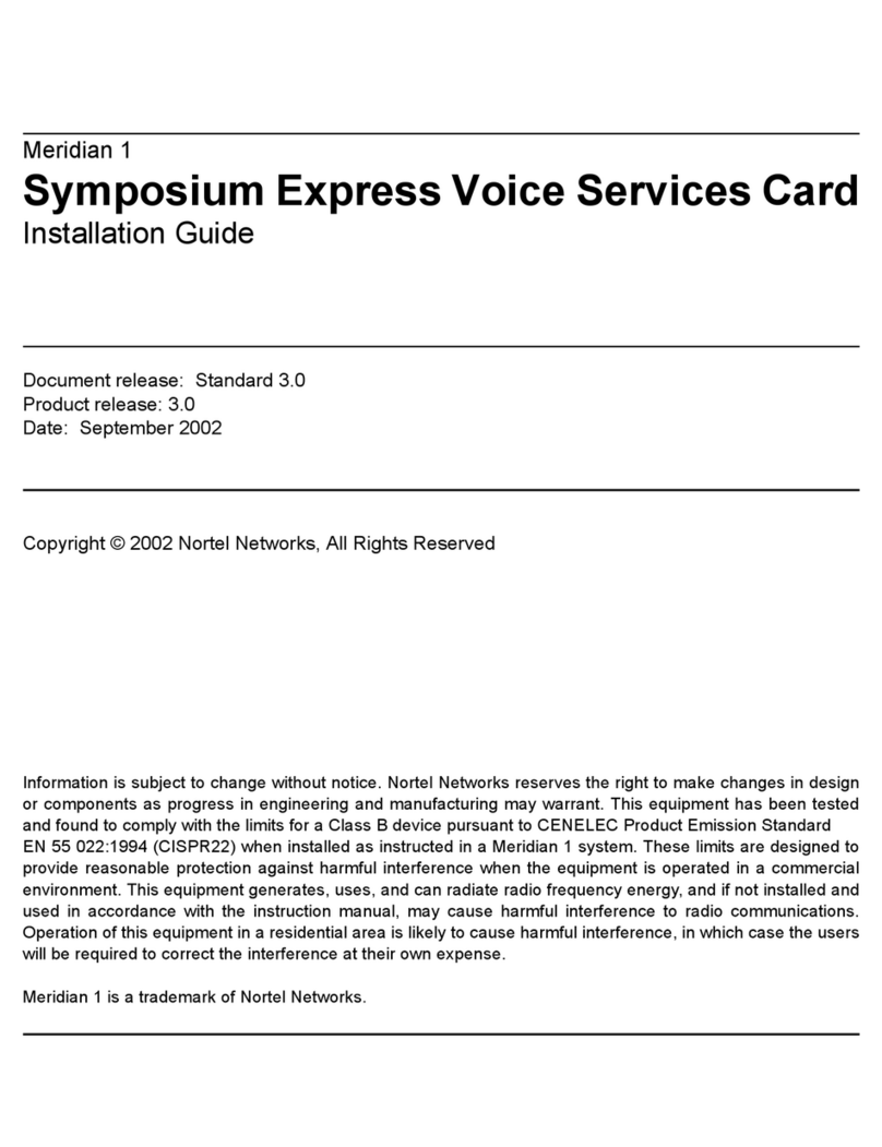 Nortel Express User manual Nortel Express User manual