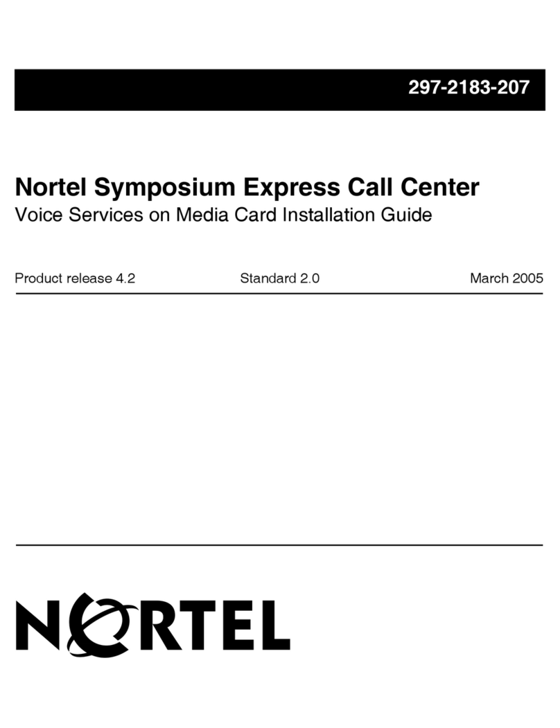 Nortel Express Call Center User manual