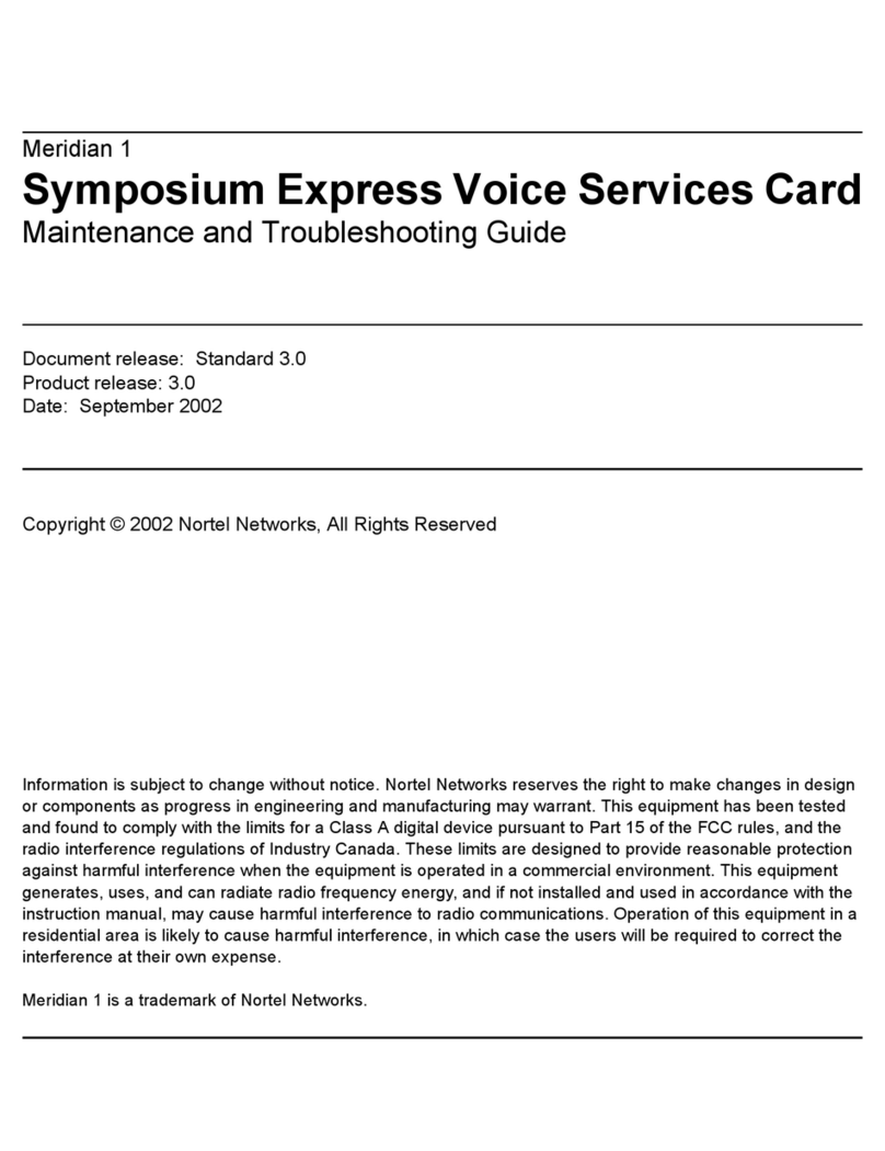Nortel Express Operating instructions Nortel Express Operating instructions