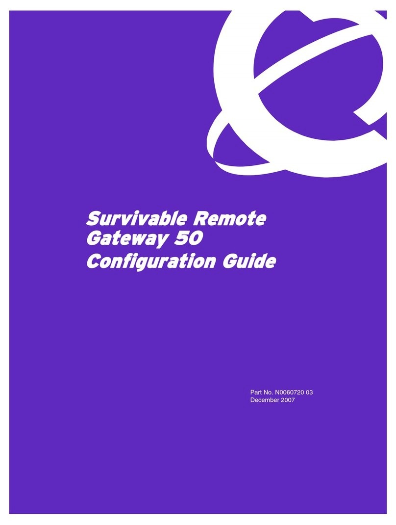 Nortel SRG50 Configuration guide