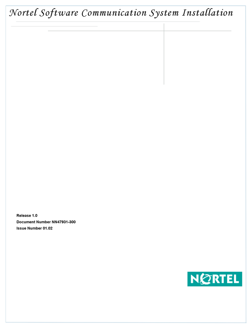 Nortel SCS User manual