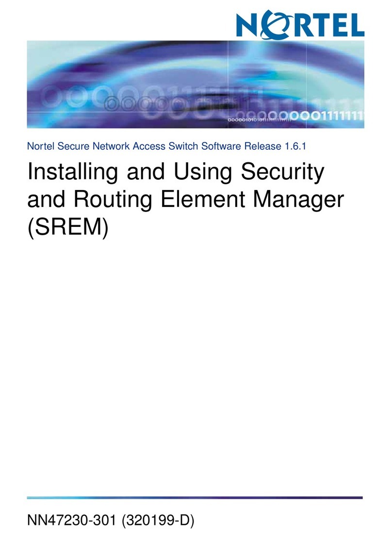 Nortel SREM User manual