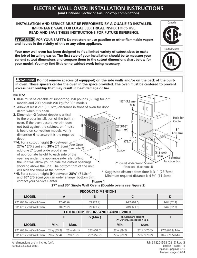 Electrolux EW30EW65GS - 30" E Dbl Wall Oven WAVETCH... User manual Electrolux EW30EW65GS - 30" E Dbl Wall Oven WAVETCH... User manual
