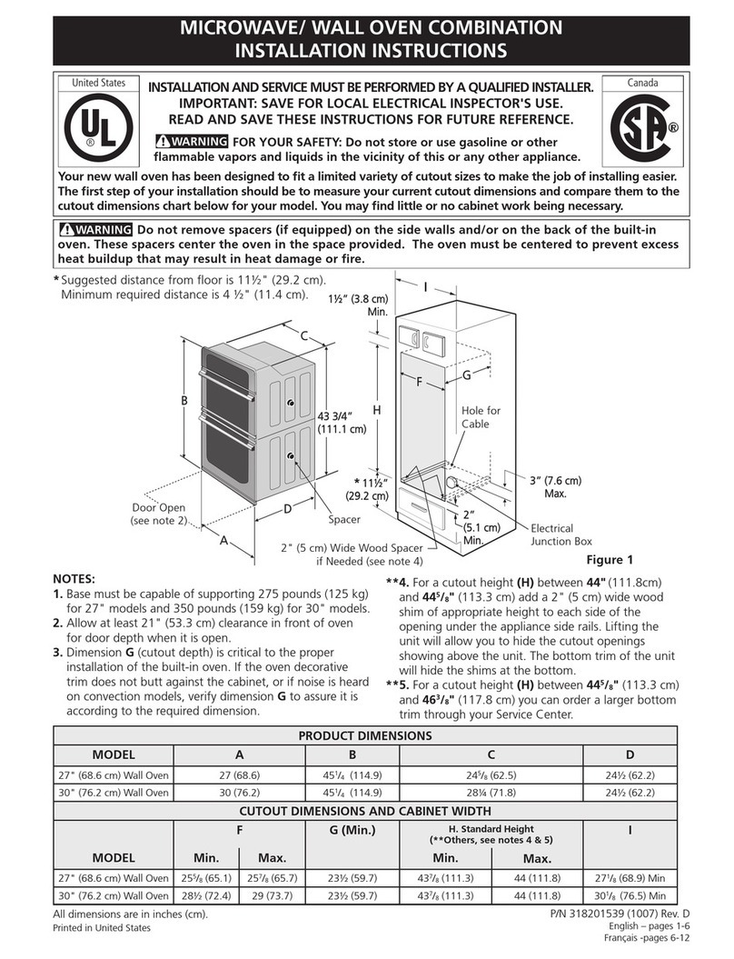 Electrolux EW27MC65JS installation instructions