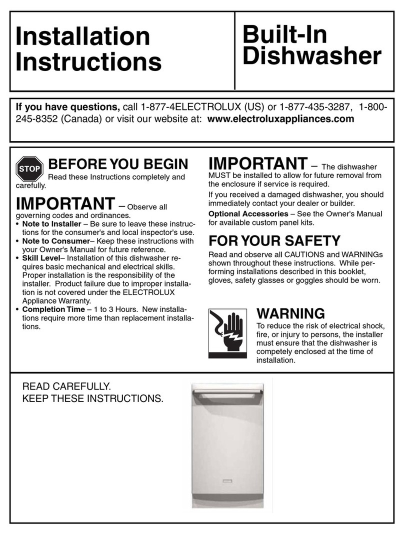 Electrolux EIDW1805KS installation instructions