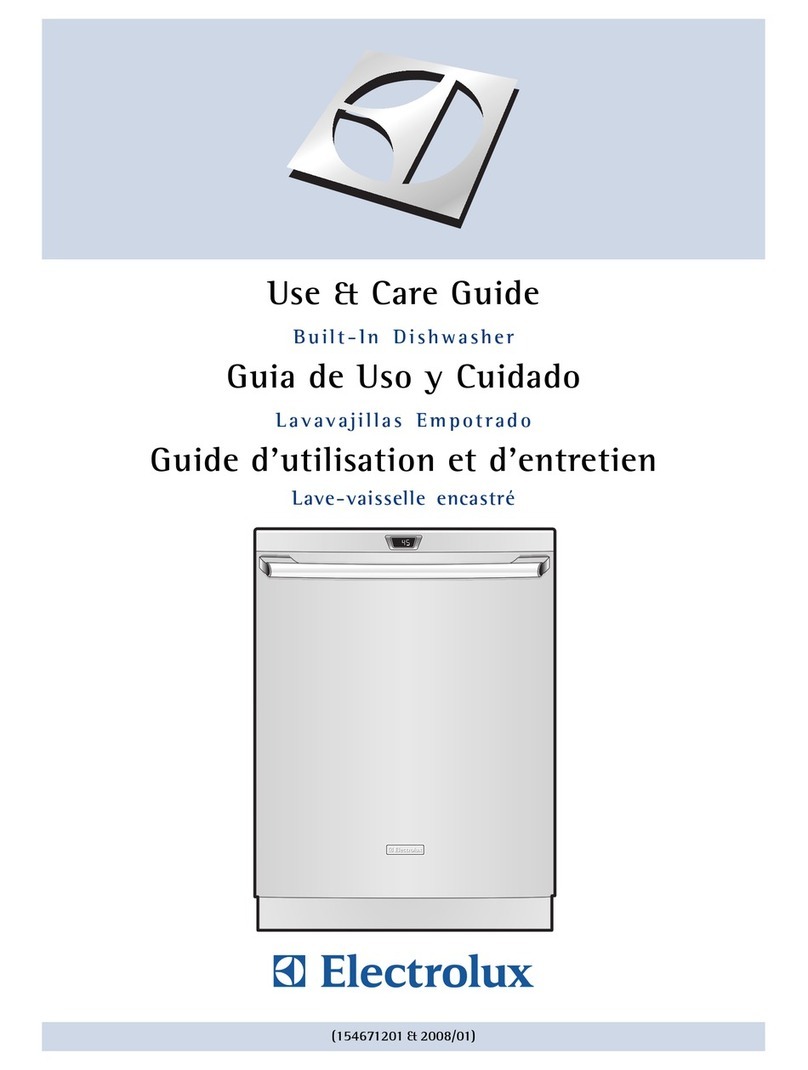 Electrolux EIDW6305GS - 24-in Built in Dishwasher User manual