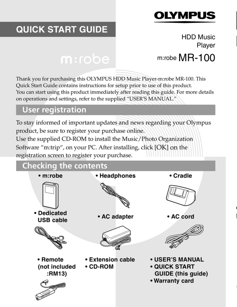 Olympus m:robe MR-100 quick start guide