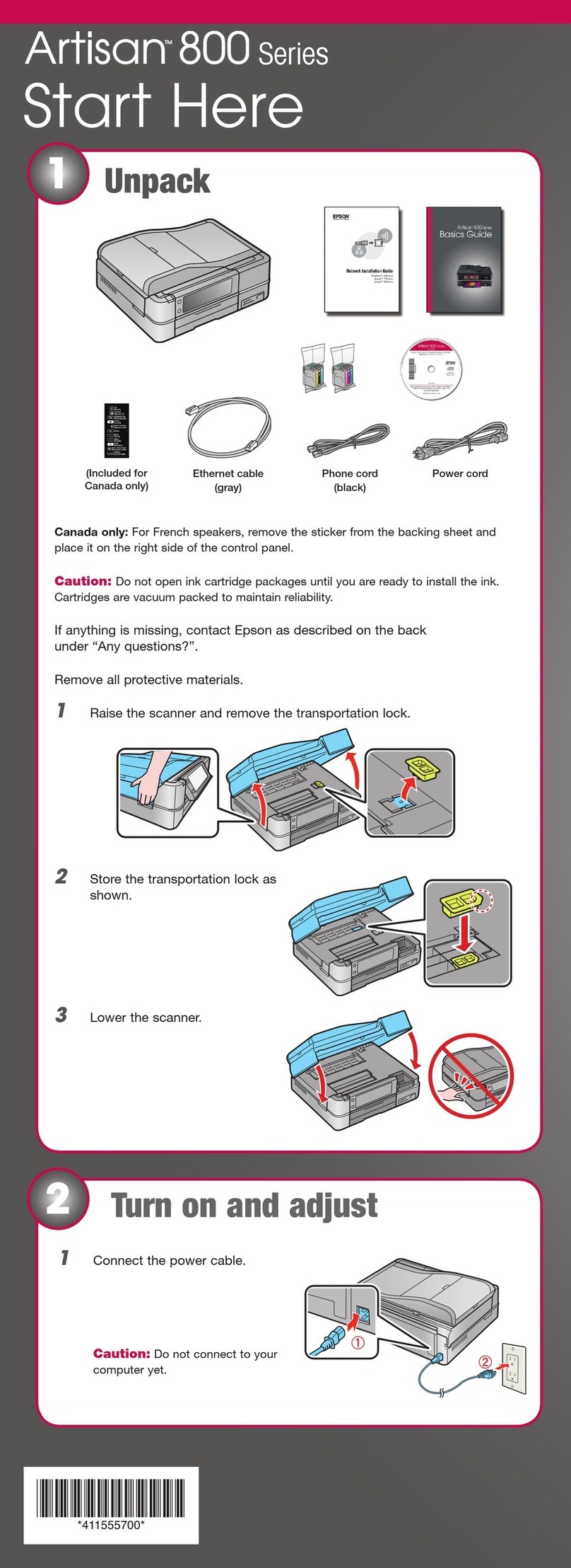 Epson Artisan 800 - All-in-One Printer User manual