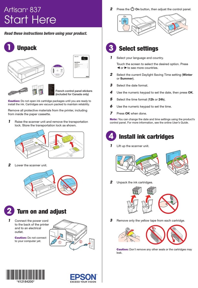 Epson Artisan 837 Instruction Manual