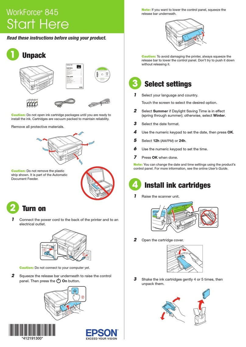 Epson WorkForce 845 Instruction Manual