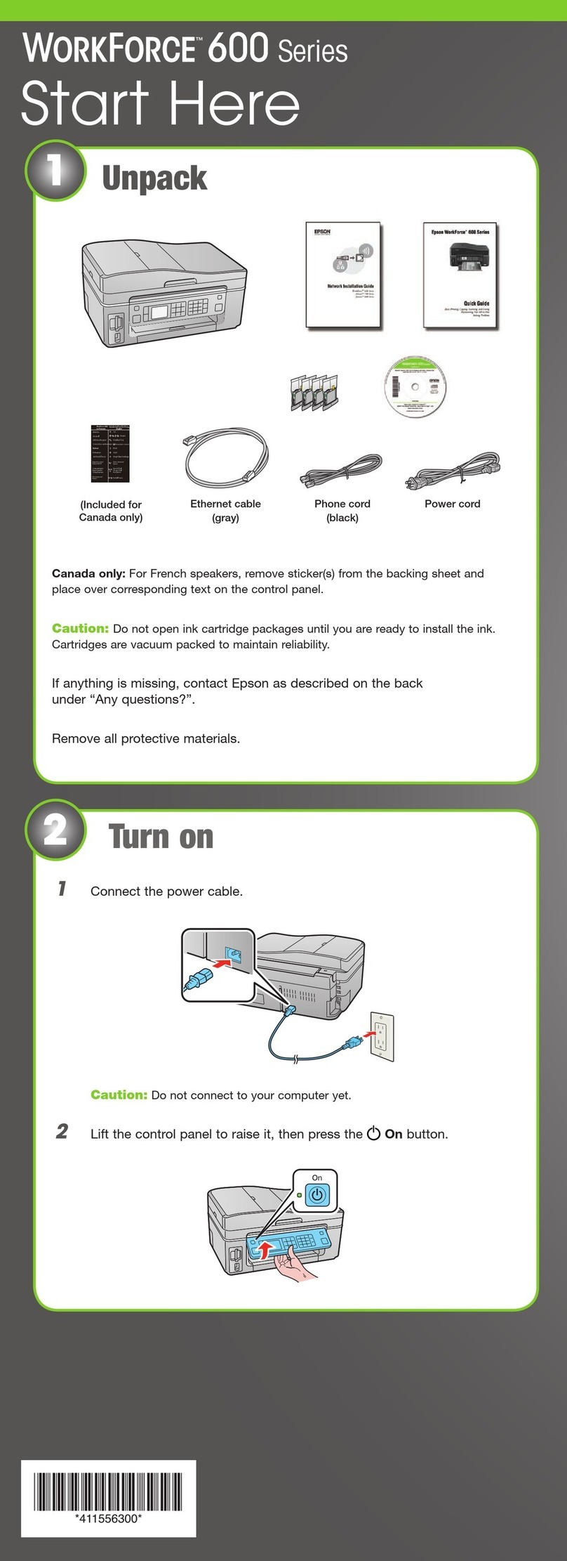 Epson WorkForce 600 Series Instruction Manual