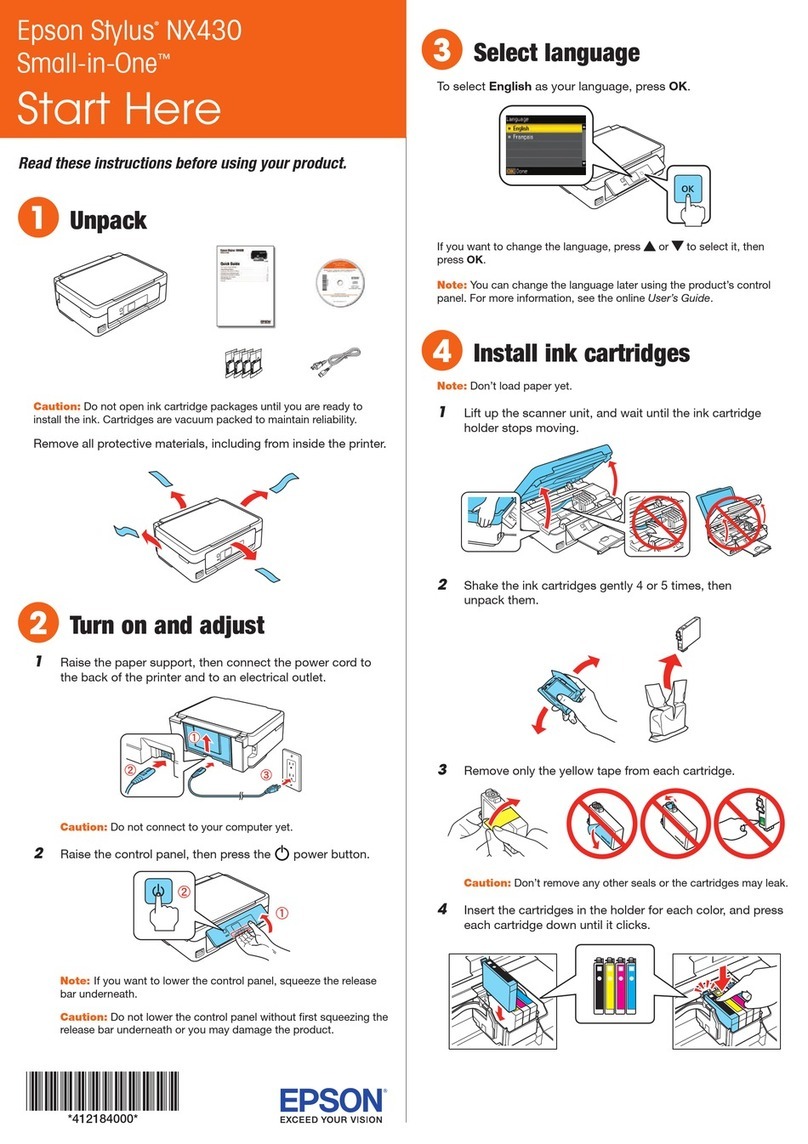 Epson Stylus NX430 Small-in-One Guide