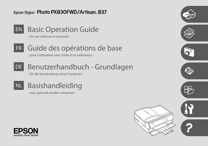 Epson Stylus Photo PX830FWD Assembly instructions