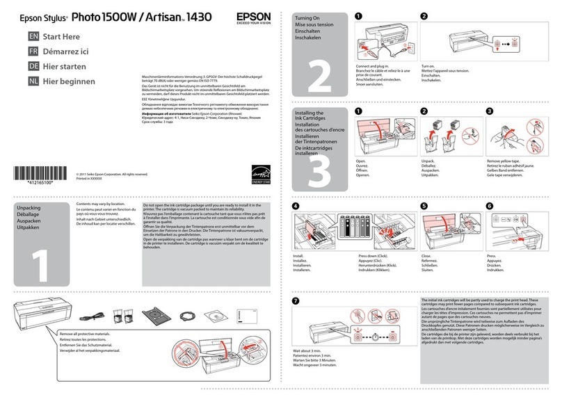 Epson Stylus Photo 1500W User guide