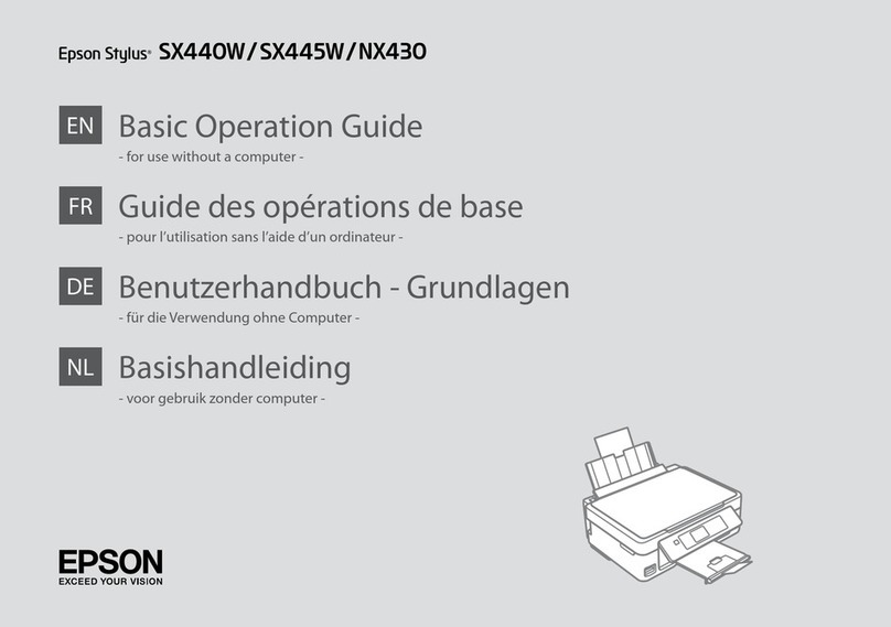 Epson Stylus SX445W Assembly instructions
