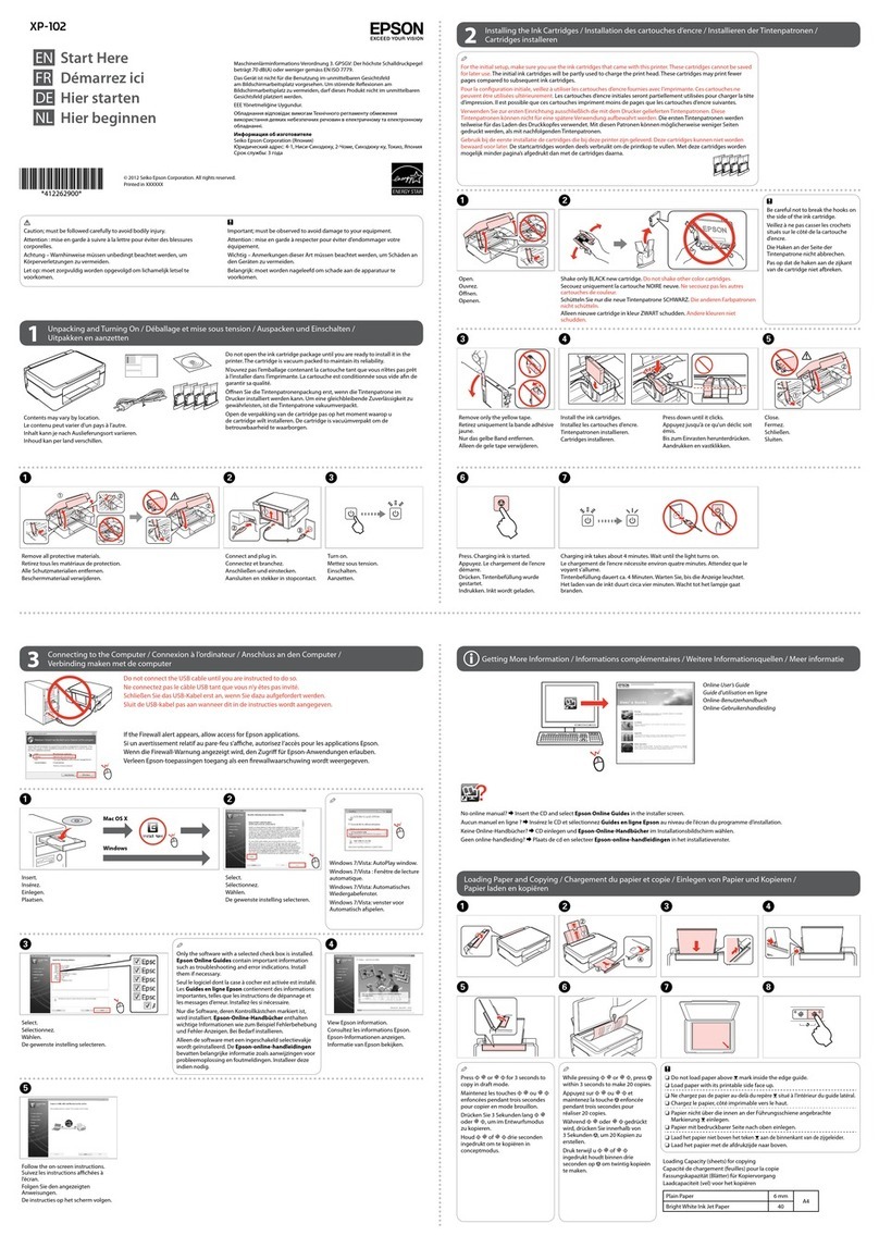 Epson Expression Home XP-102 User guide