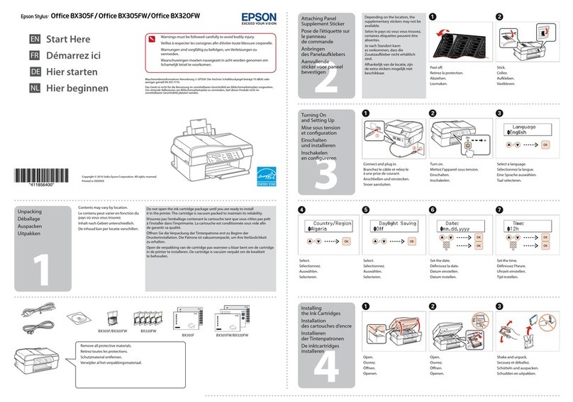 Epson Stylus Office BX305F User guide