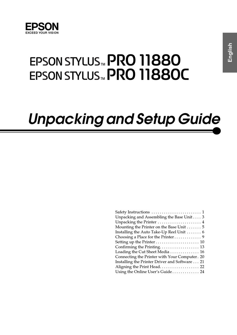 Epson 11880 - Stylus Pro Color Inkjet Printer User manual