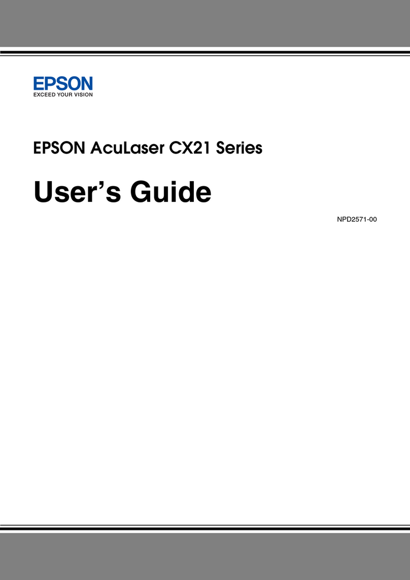 Epson Aculaser CX21N Series User manual