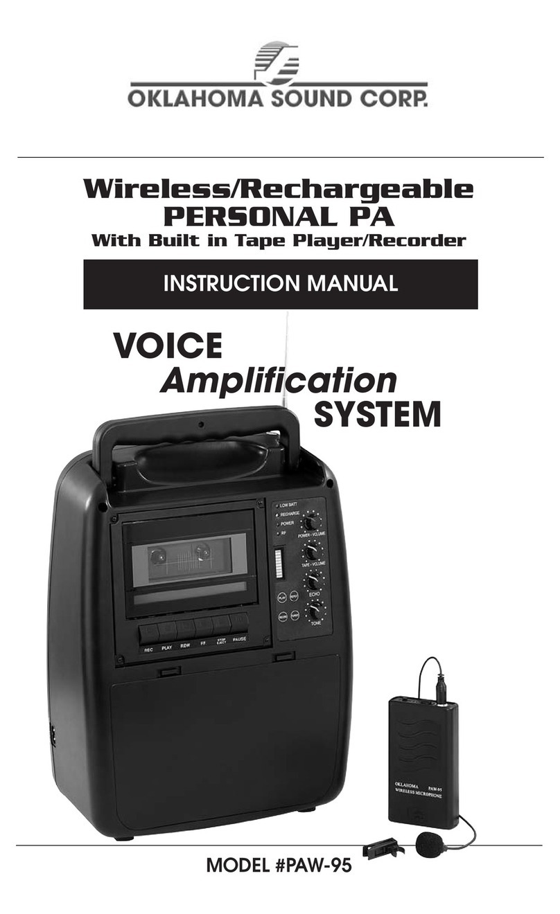 Oklahoma Sound PAW-95 instruction manual