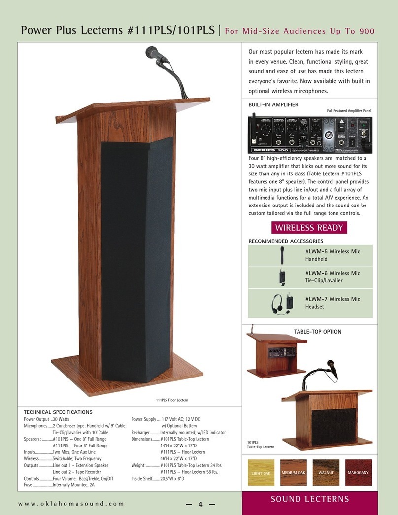 Oklahoma Sound 101PLS Technical specifications