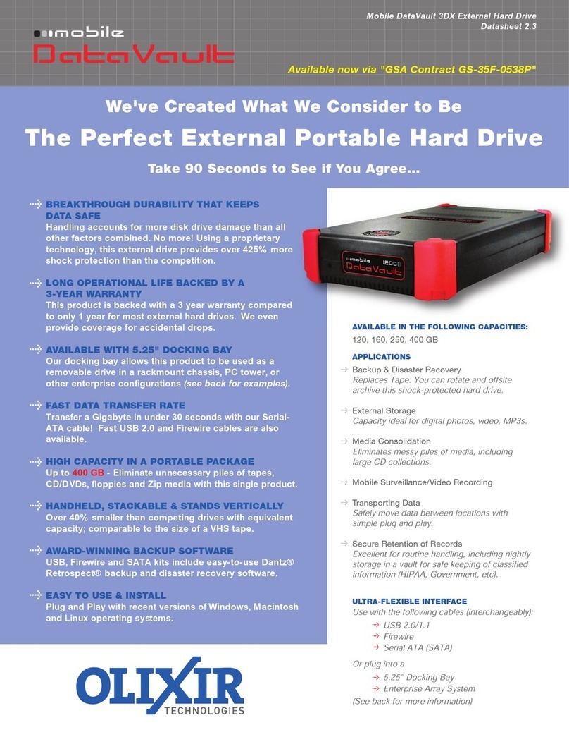 Olixir 3DX 120GB User manual