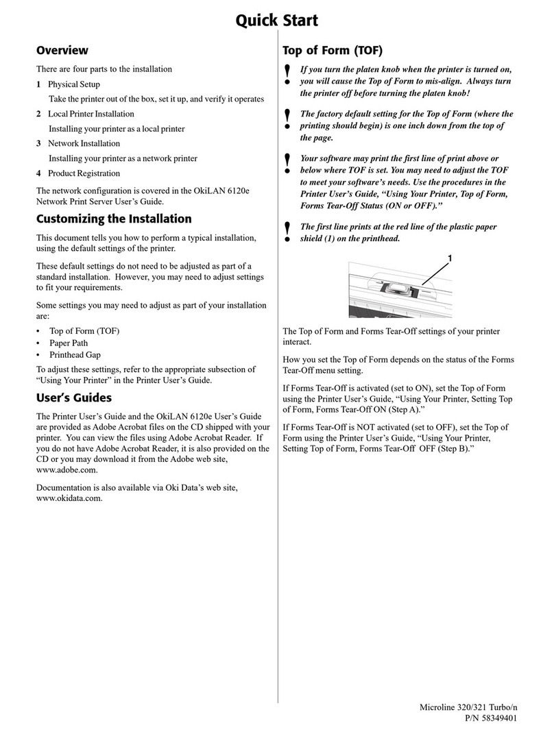 Oki ML320 Epson/IBM User manual