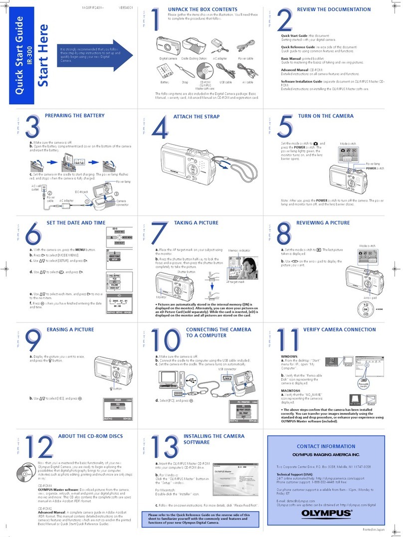Olympus IR 300 - Digital Camera - 5.0 Megapixel User manual