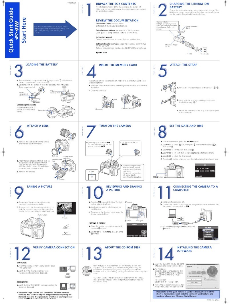 Olympus E-410 - EVOLT Digital Camera SLR User manual