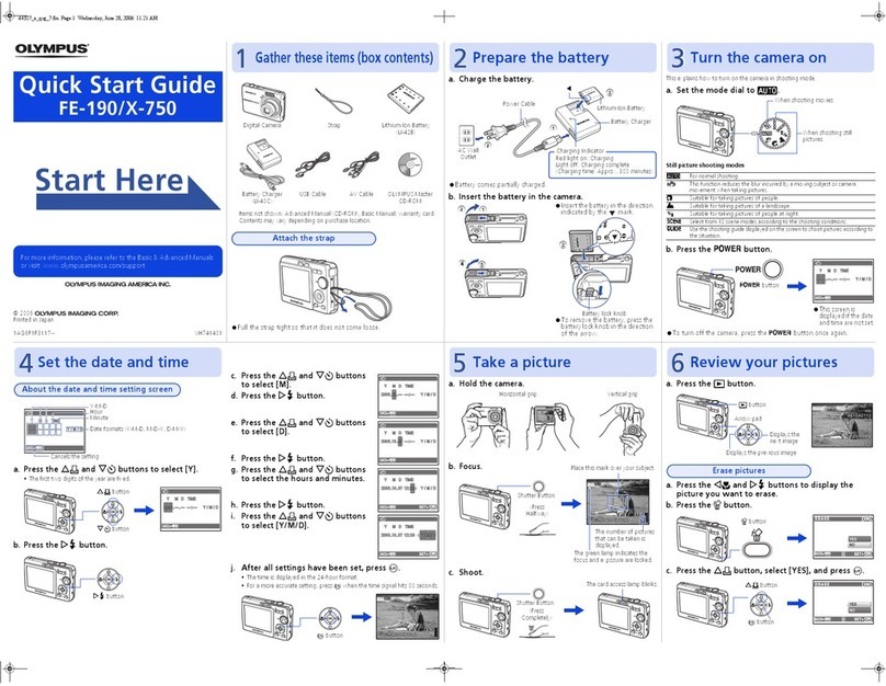 Olympus X-750 quick start guide