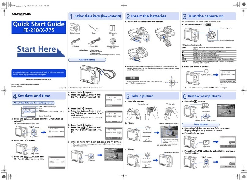 Olympus X-775 quick start guide