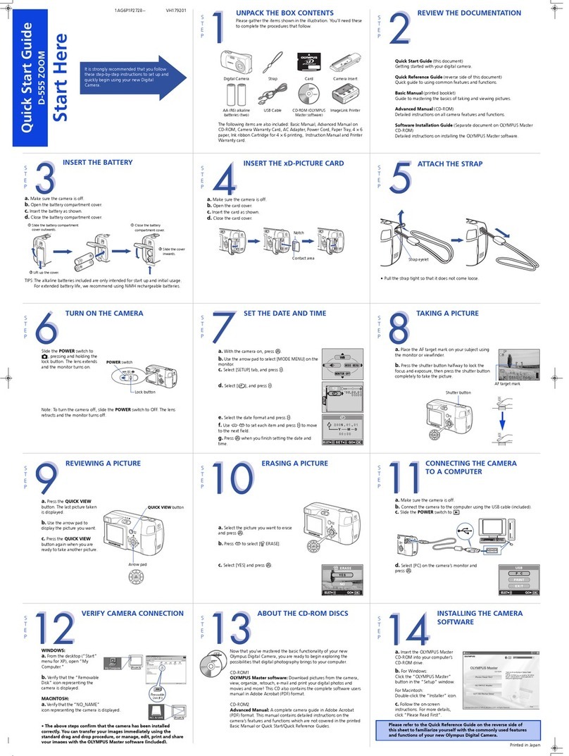 Olympus CAMEDIA D-555 Zoom User manual