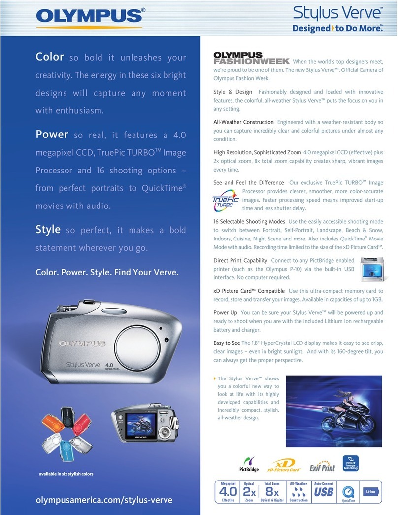 Olympus STYLUS VERVE S User manual