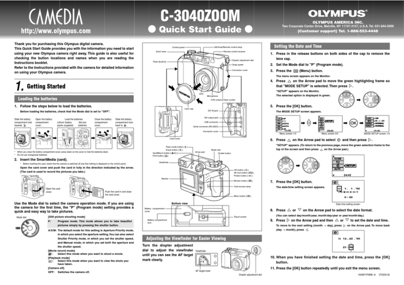 Olympus CAMEDIA C-3040 Zoom User manual Olympus CAMEDIA C-3040 Zoom User manual
