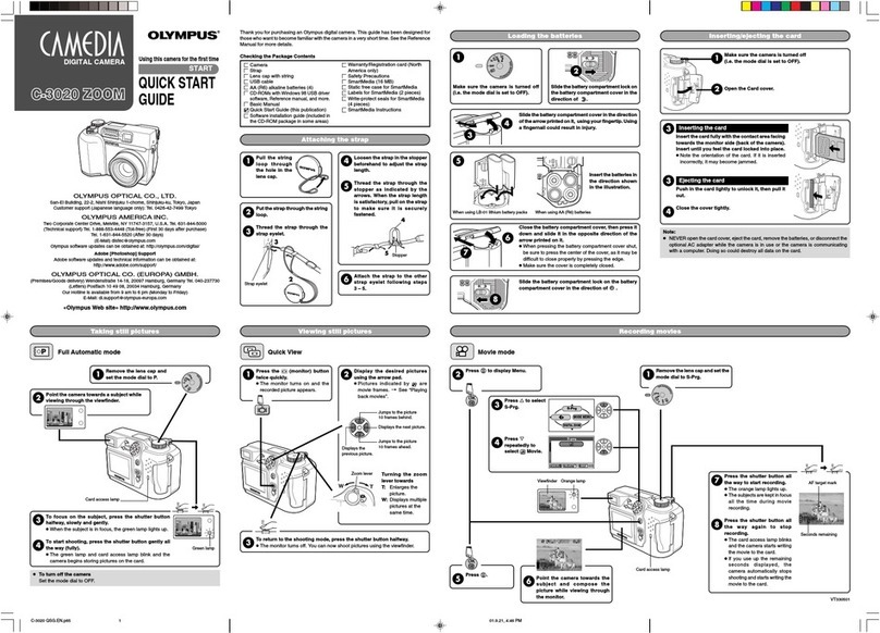 Olympus CAMEDIA C-3020 Zoom User manual
