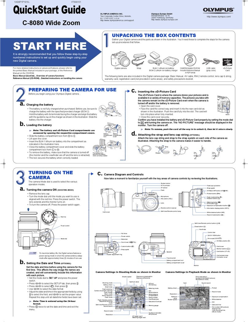 Olympus CAMEDIA C-8080 Wide Zoom User manual