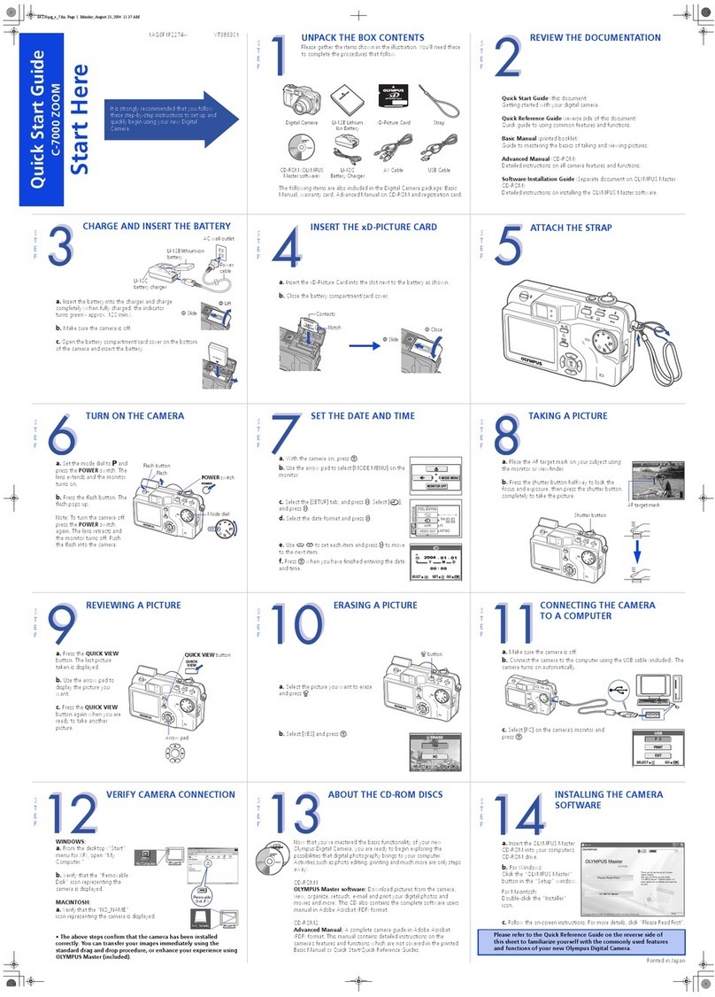 Olympus CAMEDIA C-7000 Zoom quick start guide