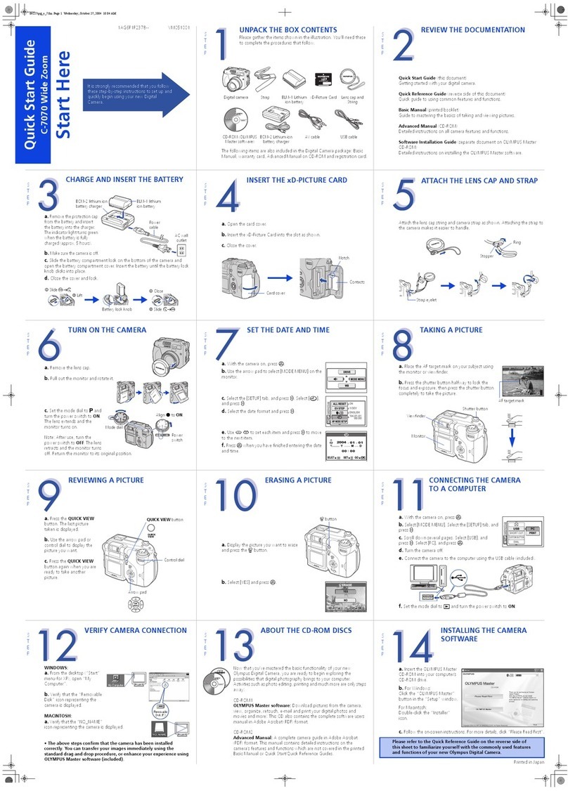 Olympus CAMEDIA C-7070 Wide Zoom quick start guide