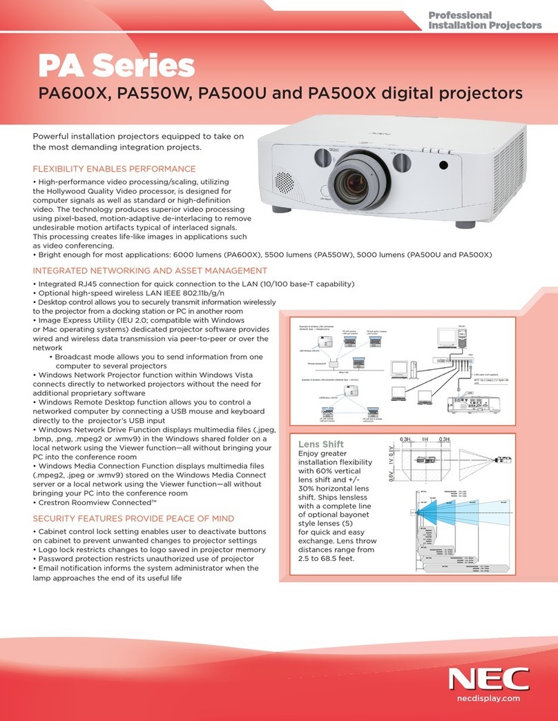 NEC NP-PA500X User manual