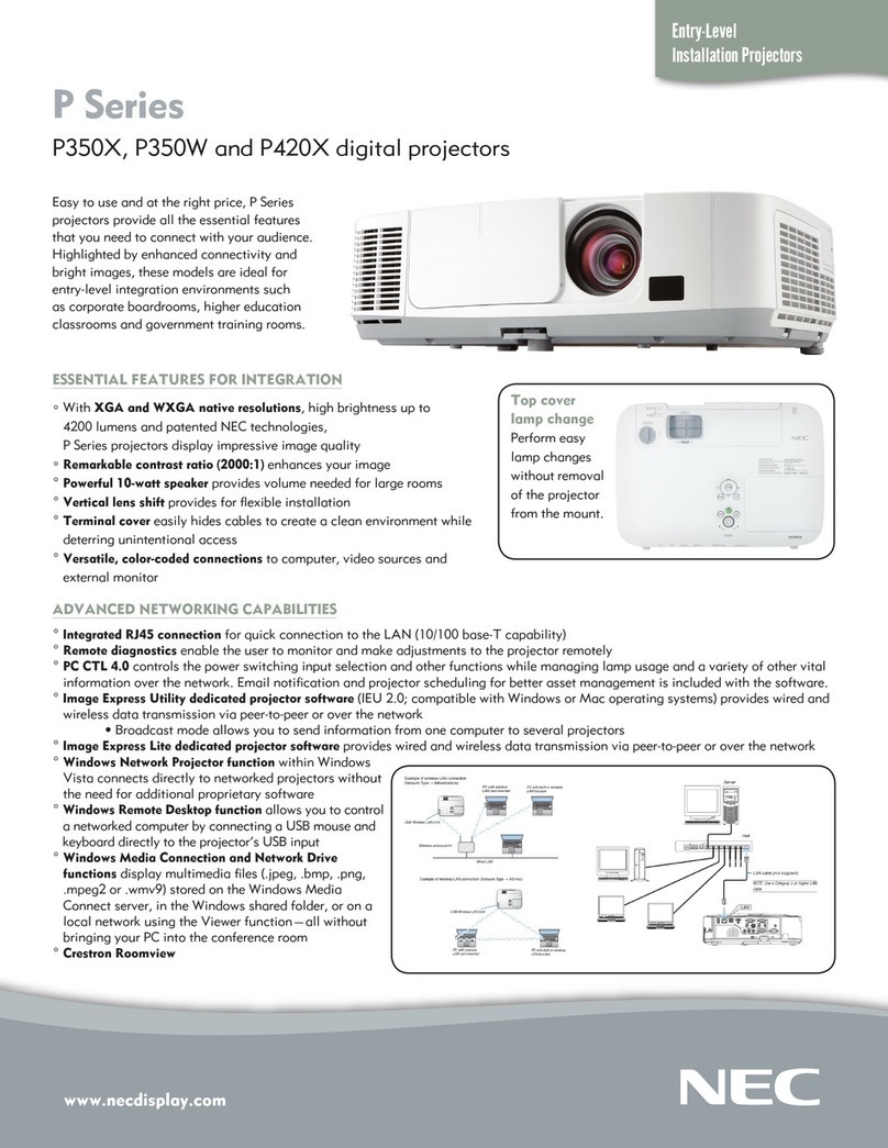 NEC NP-P350W User manual