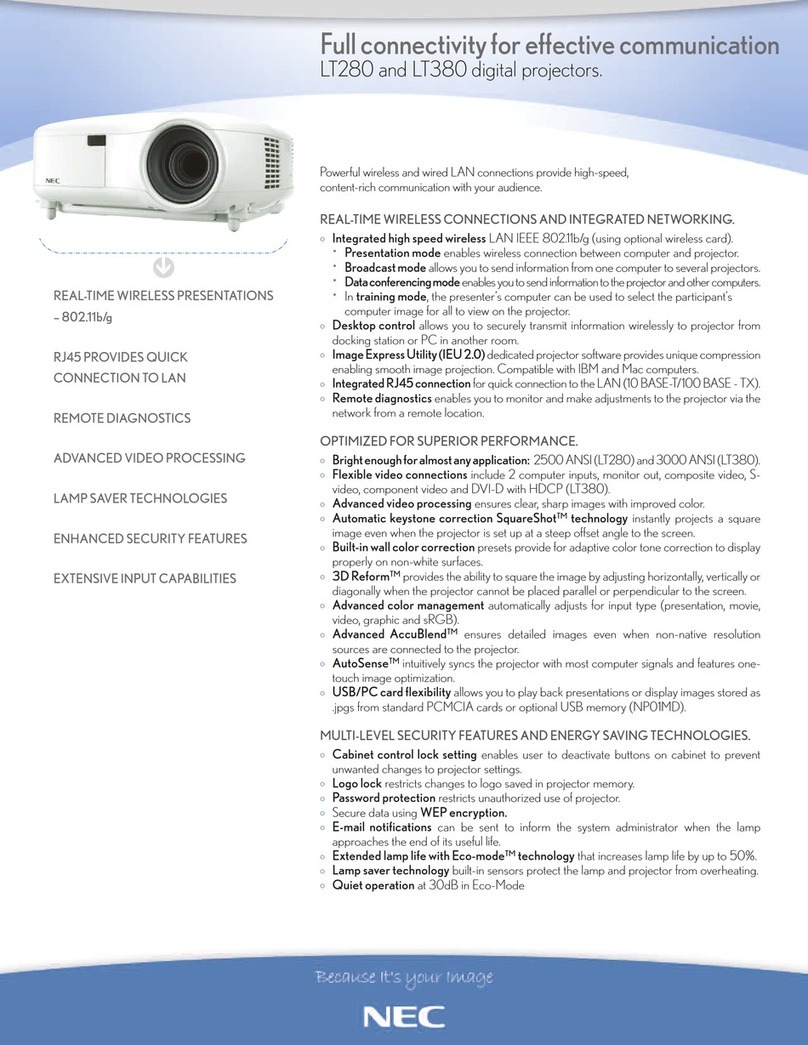 NEC MultiSync LT280 User manual
