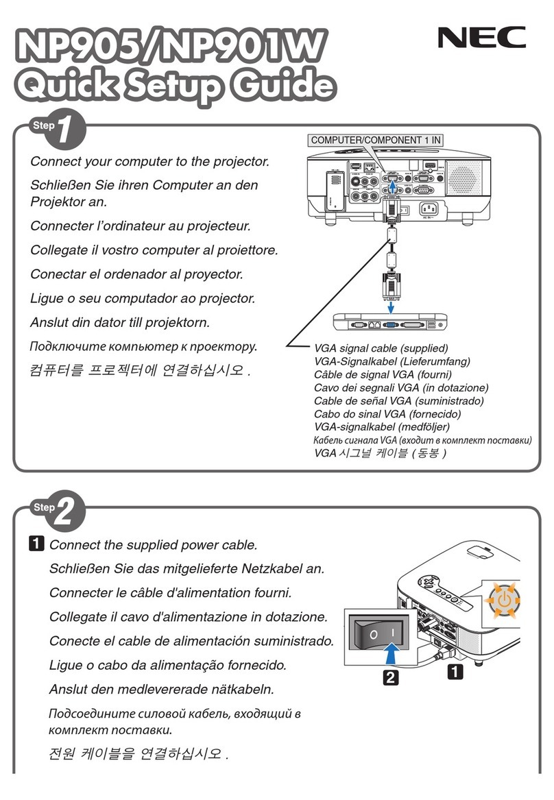 NEC NP901W User manual NEC NP901W User manual