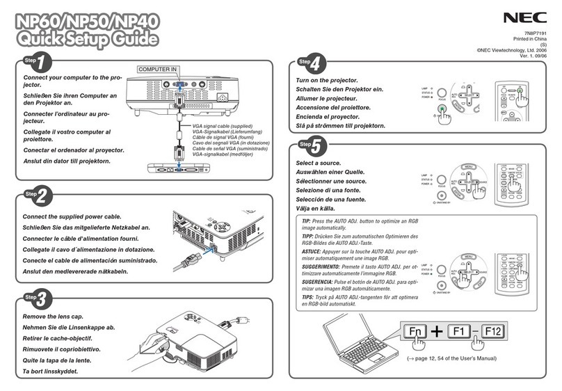 NEC NP40 User manual NEC NP40 User manual