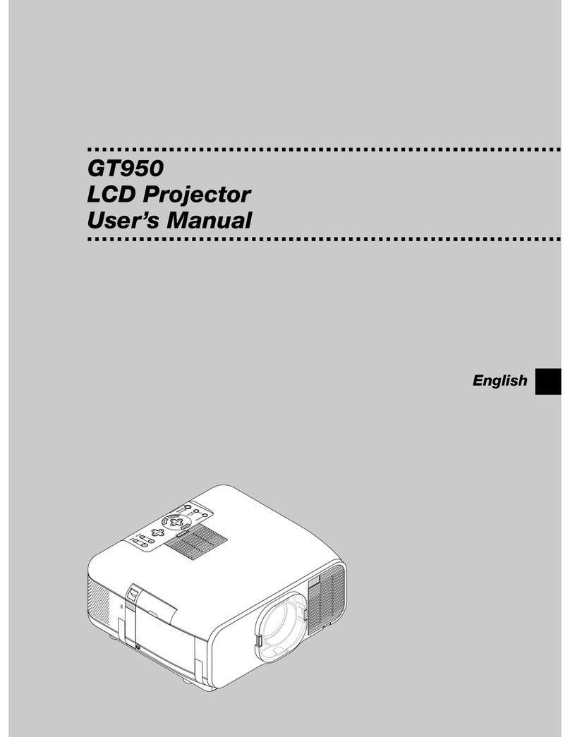 NEC GT950 - MultiSync XGA LCD Projector user manual