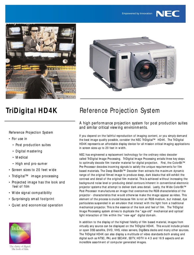 NEC TriDigital HD4K Specifications