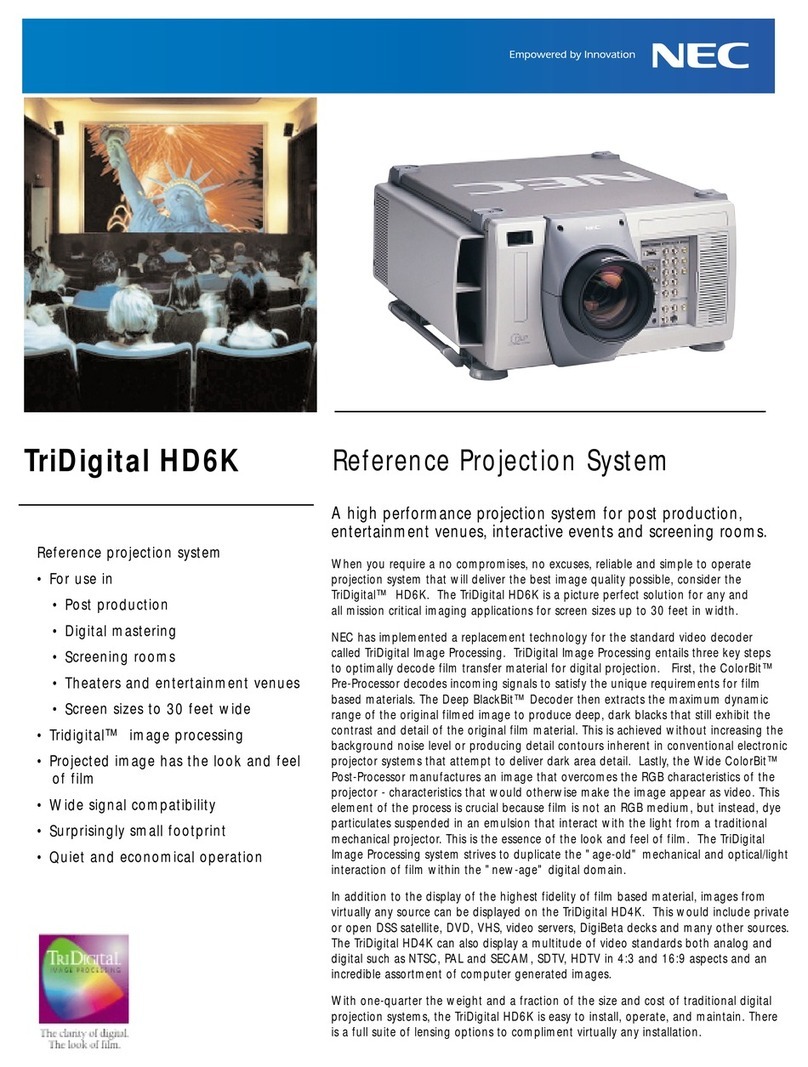 NEC TriDigital HD6K User manual