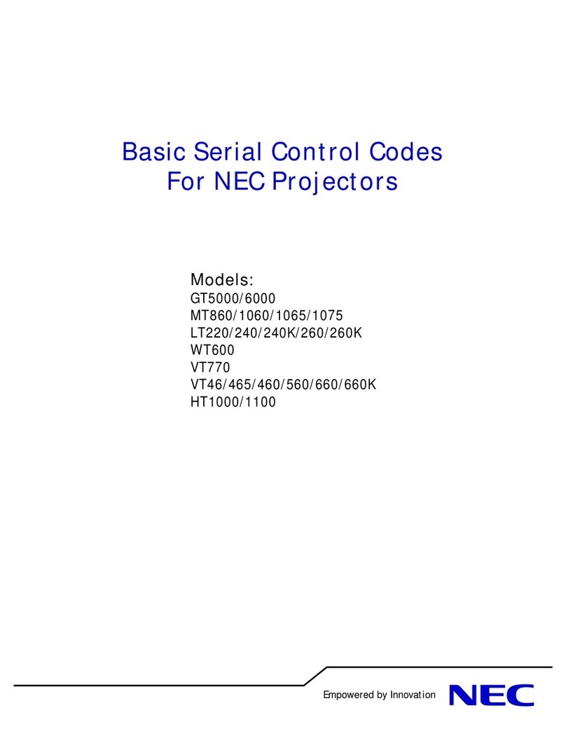 NEC GT5000 Series Use and maintenance manual
